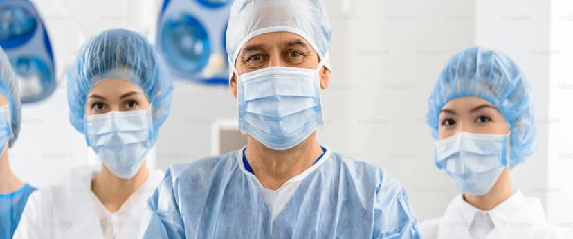 Medical team in surgical attire